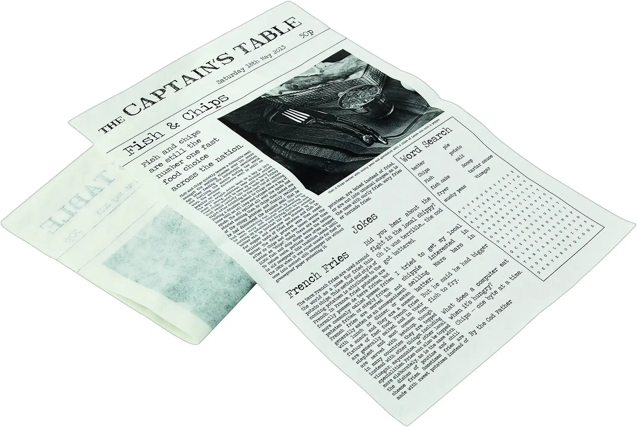 Hartie pentru cartofii prajiti