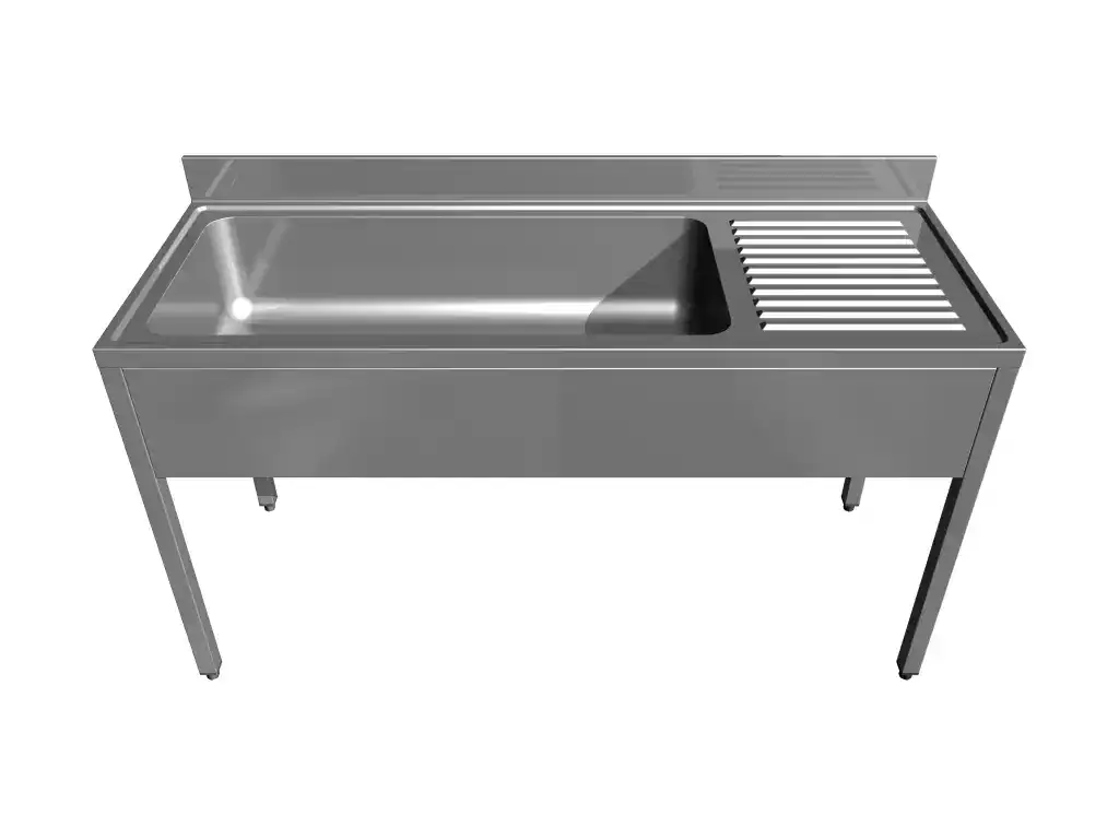 Spalator vase mari, cuva 700 x 500 x 370h, picurator dreapta, suport tip dulap, usi glisante