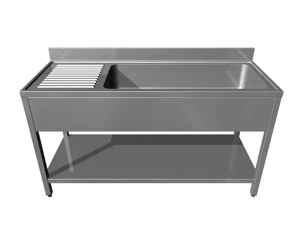 Spalator vase mari, cuva 800 x 500 x 370h, picurator stanga, cu polita