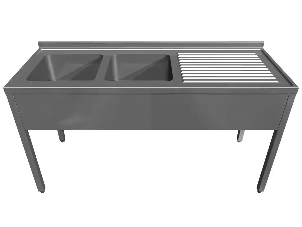 Spalator ECO 2 cuve 400 x 400 x 250h, picurator dreapta, fara polita