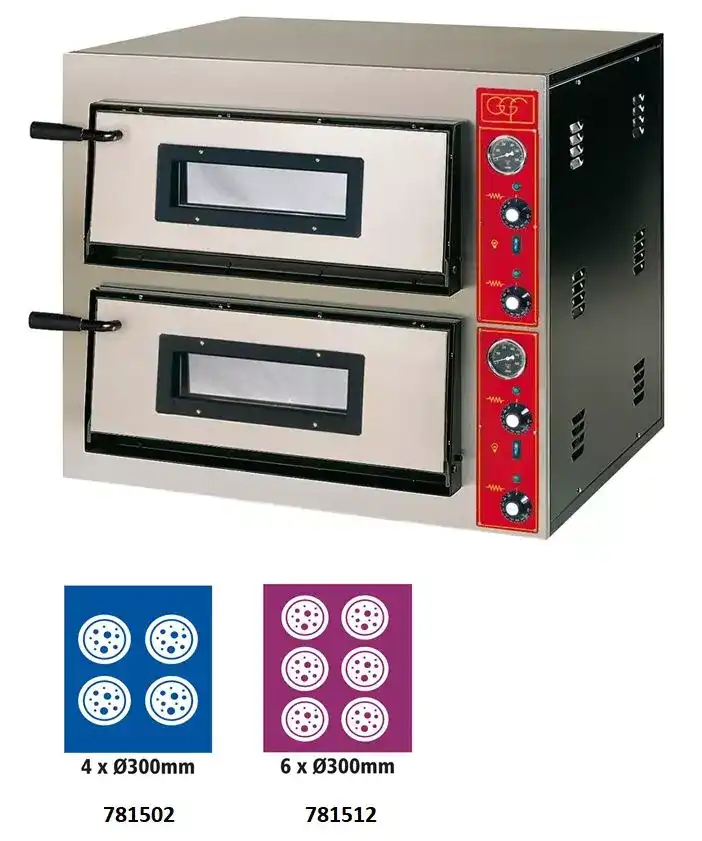 Cuptor pentru pizza E-Line-2 compartimente