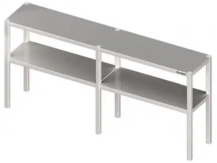 Suprastructura inox cu polita pentru mese de lucru
