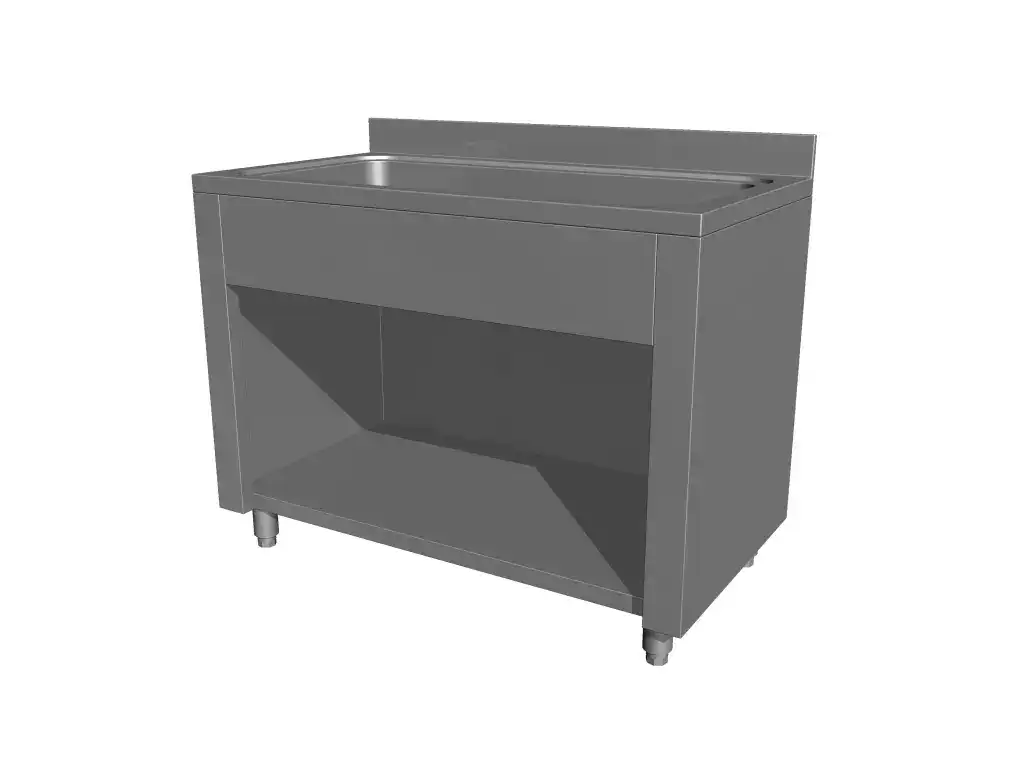 Spalator vase mari, cuva 1660 x 500 x 370h, suport tip dulap, usi glisante
