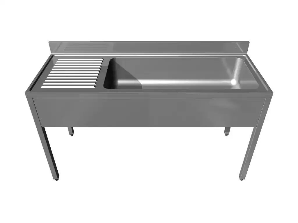 Spalator vase mari, cuva 1160 x 500 x 370h, picurator stanga, suport tip dulap deschis